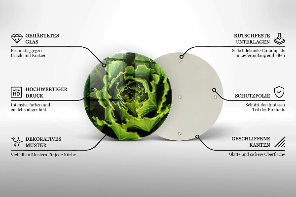 Deska kuchenna szklana Jedzenie liście sałaty