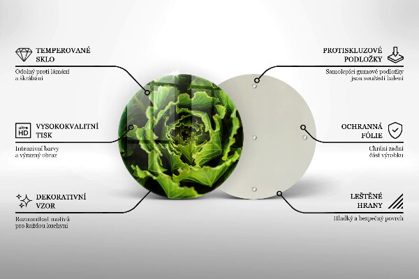 Deska kuchenna szklana Jedzenie liście sałaty