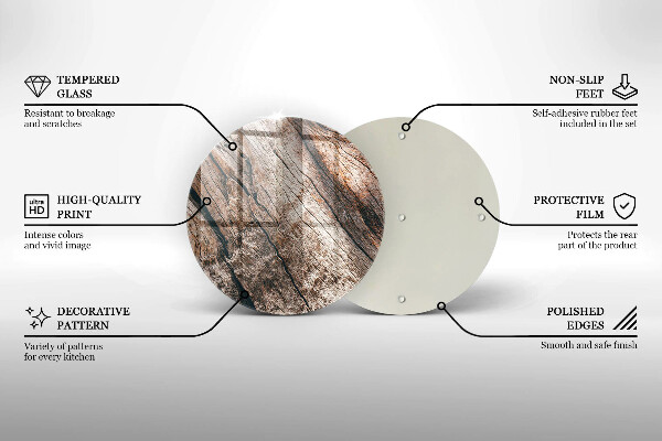 Deska kuchenna szklana Struktura drewna