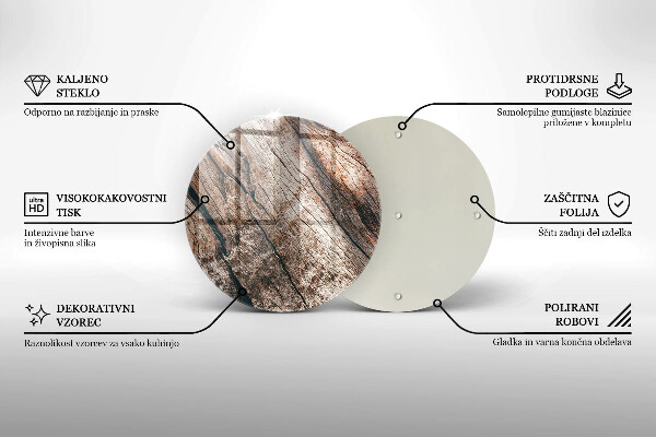 Deska kuchenna szklana Struktura drewna