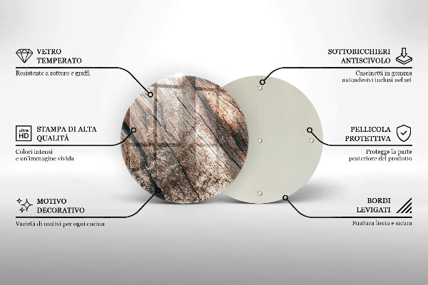 Deska kuchenna szklana Struktura drewna