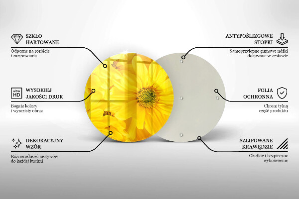 Deska kuchenna szklana Kwiaty płatki