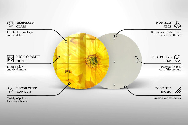 Deska kuchenna szklana Kwiaty płatki