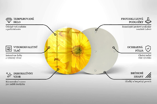 Deska kuchenna szklana Kwiaty płatki