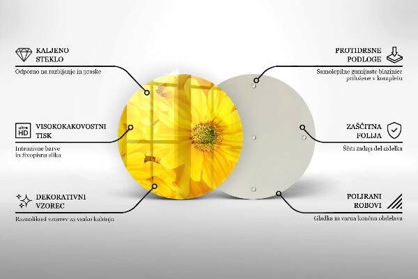 Deska kuchenna szklana Kwiaty płatki