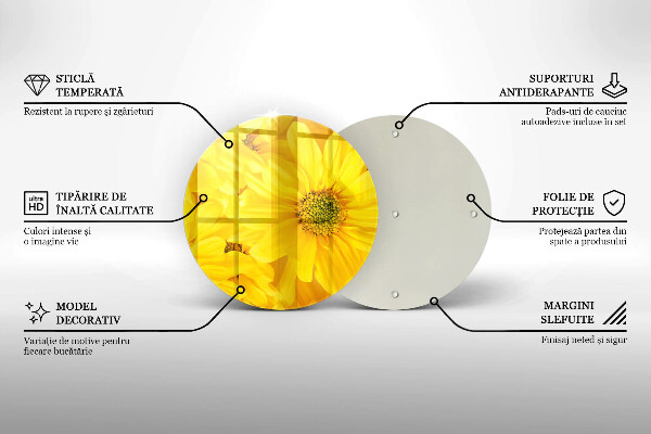 Deska kuchenna szklana Kwiaty płatki
