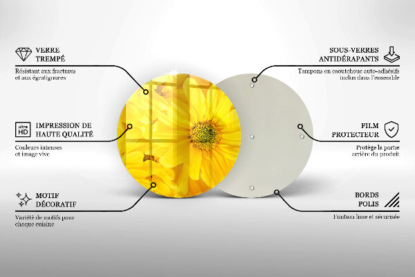 Deska kuchenna szklana Kwiaty płatki