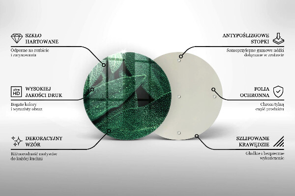 Deska kuchenna szklana Liście rośliny