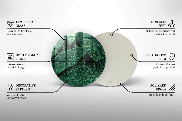 Deska kuchenna szklana Liście rośliny