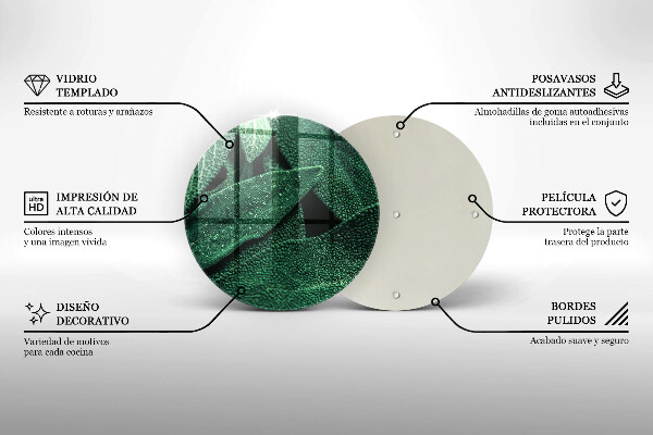 Deska kuchenna szklana Liście rośliny