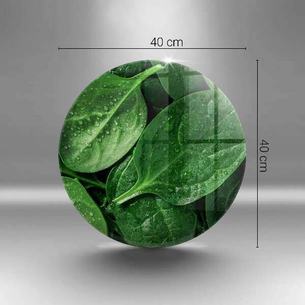 Deska kuchenna szklana Liście bazylii