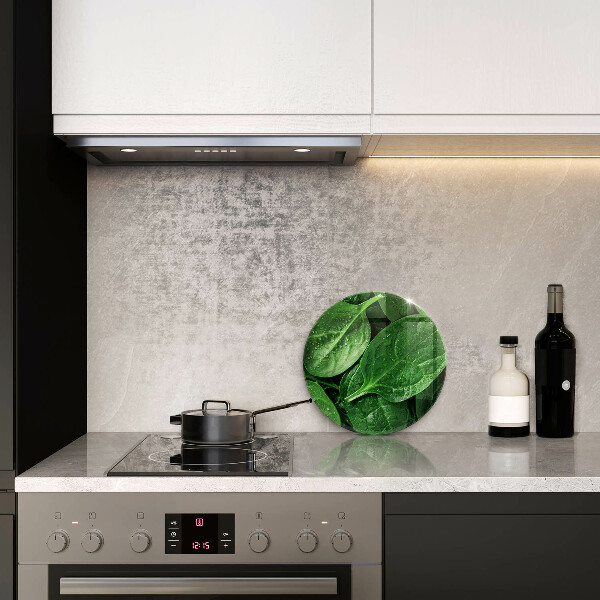 Deska kuchenna szklana Liście bazylii