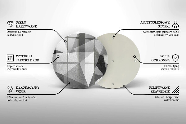 Deska kuchenna szklana Betonowa ostra abstrakcja