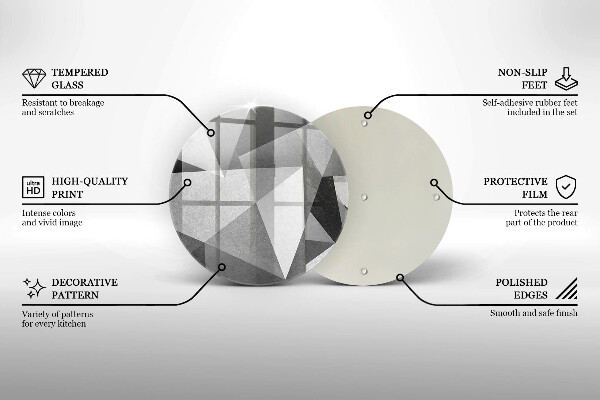 Deska kuchenna szklana Betonowa ostra abstrakcja