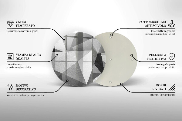 Deska kuchenna szklana Betonowa ostra abstrakcja