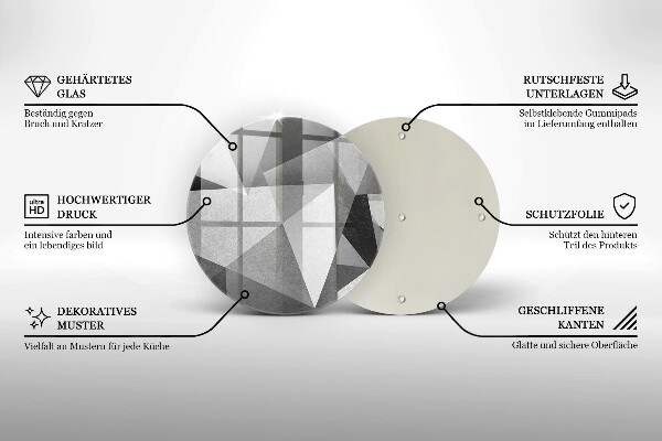 Deska kuchenna szklana Betonowa ostra abstrakcja
