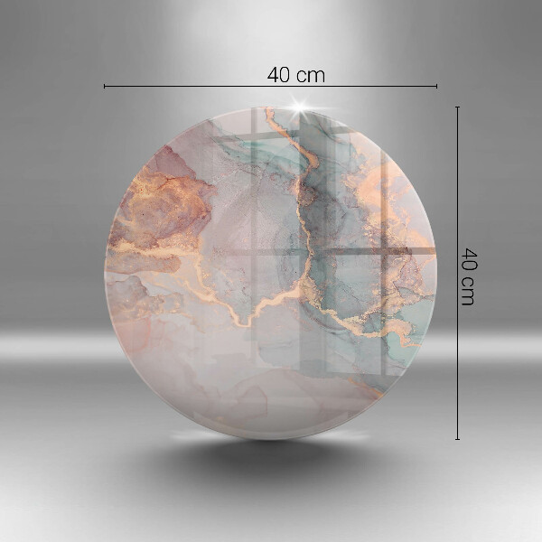 Deska kuchenna szklana Marmur ze złotem