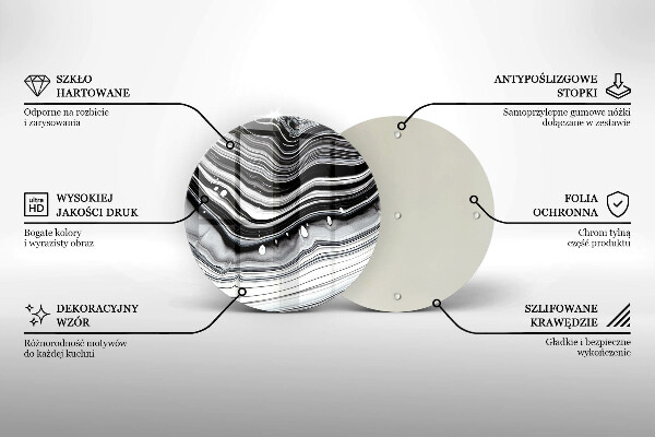 Deska kuchenna szklana Abstrakcja tusz