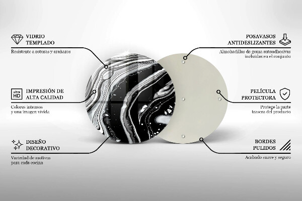 Deska kuchenna szklana Abstrakcja tusz