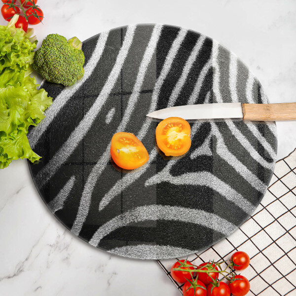 Deska kuchenna szklana Paski zebra