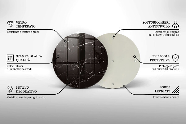 Deska kuchenna szklana Marmurowe kafelki