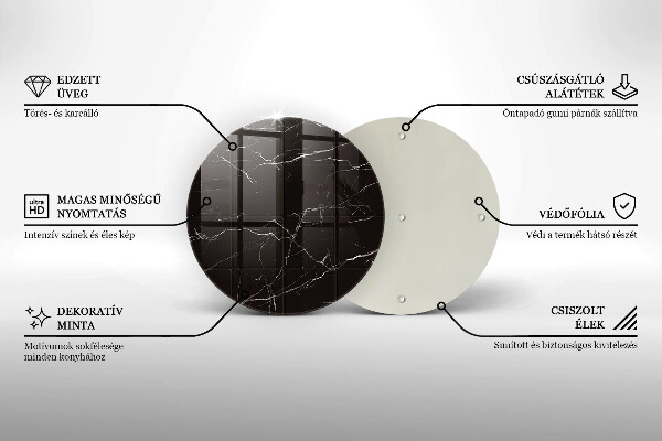 Deska kuchenna szklana Marmurowe kafelki