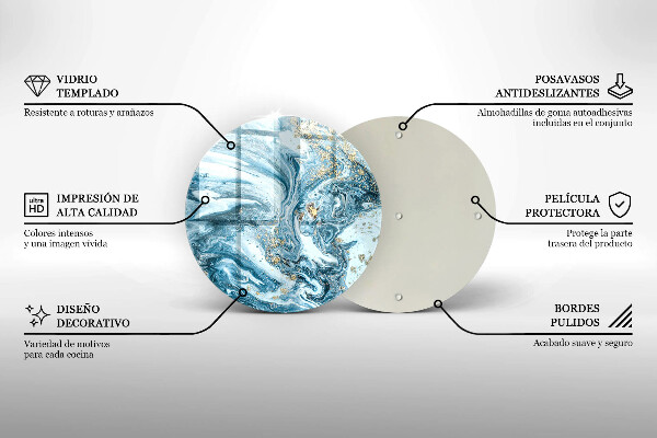 Deska kuchenna szklana Struktura ze złotem