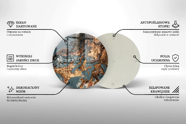 Deska kuchenna szklana Złota struktura skały