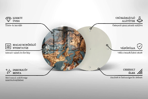 Deska kuchenna szklana Złota struktura skały