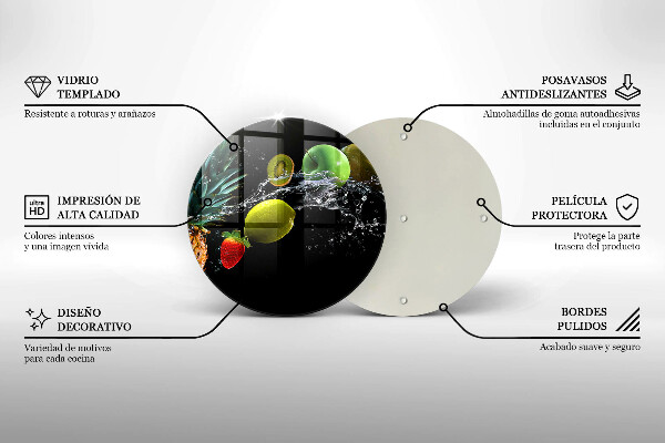Deska kuchenna szklana Owoce w wodzie