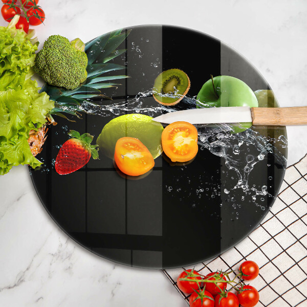 Deska kuchenna szklana Owoce w wodzie