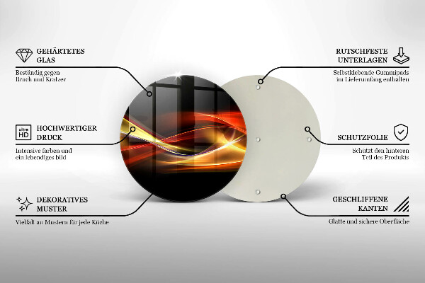 Deska kuchenna szklana Abstrakcja dym i światło