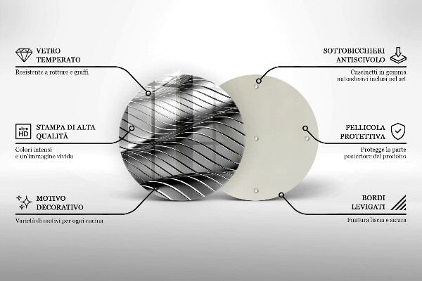 Deska kuchenna szklana Metalowa struktura 3D