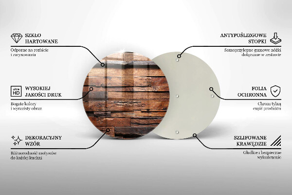 Deska kuchenna szklana Ozdobne deski drewno