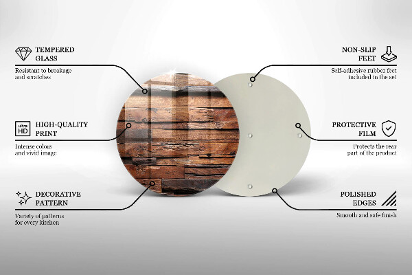 Deska kuchenna szklana Ozdobne deski drewno