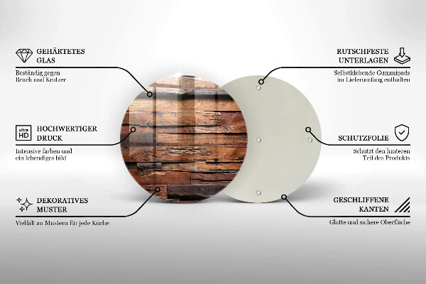 Deska kuchenna szklana Ozdobne deski drewno