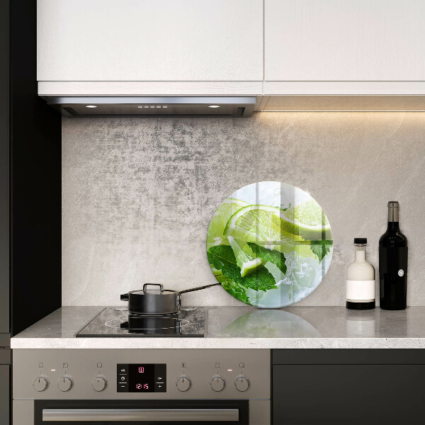 Deska kuchenna szklana Limonka mięta i lód