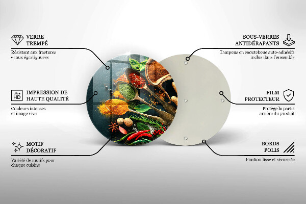 Deska kuchenna szklana Kuchenne przyprawy łyżki