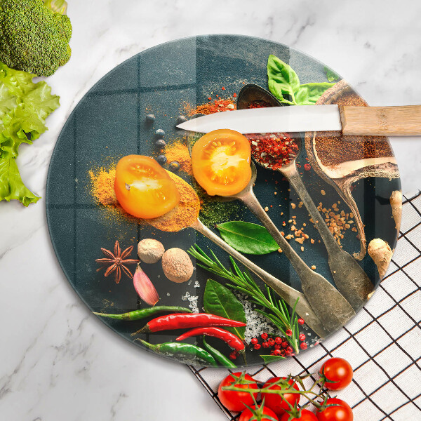 Deska kuchenna szklana Kuchenne przyprawy łyżki