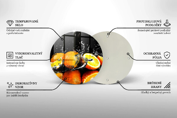 Deska kuchenna szklana Soczyste owoce pomarańcze
