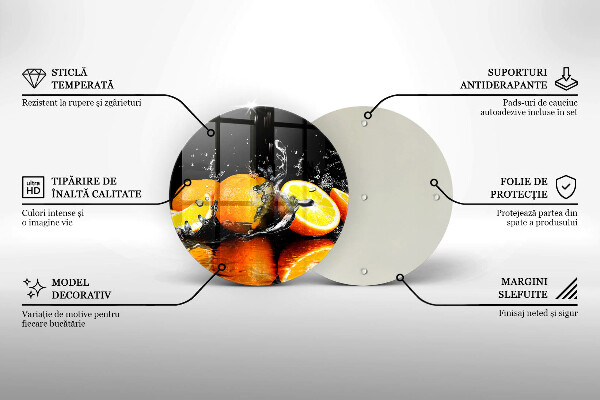 Deska kuchenna szklana Soczyste owoce pomarańcze