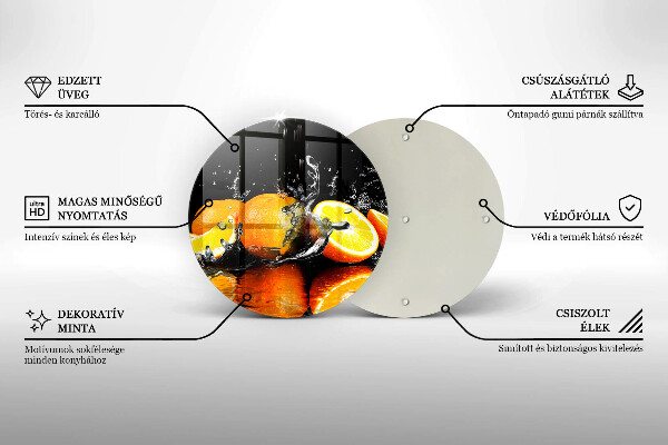 Deska kuchenna szklana Soczyste owoce pomarańcze