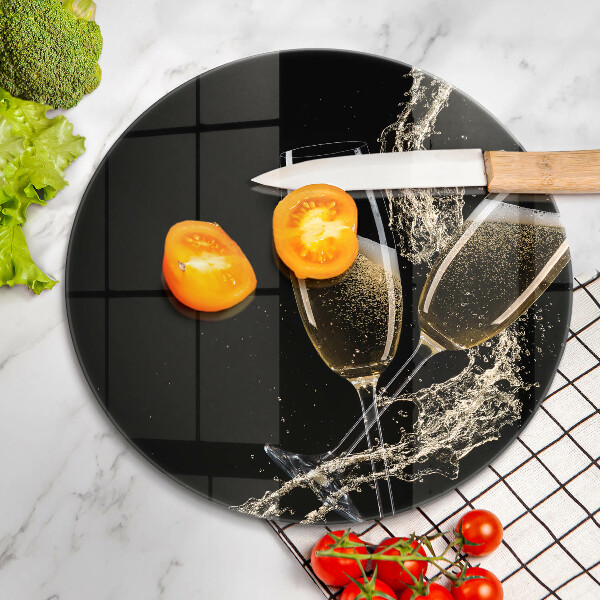 Deska kuchenna szklana Kieliszki szampana