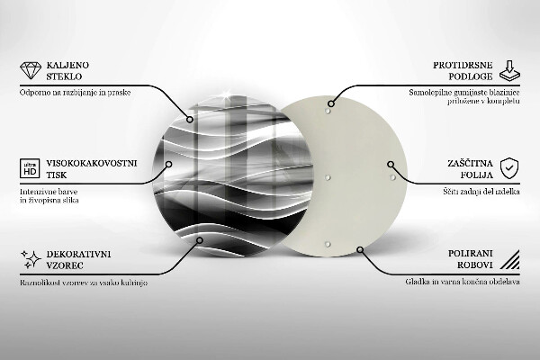 Deska kuchenna szklana Abstrakcja łagodne linie
