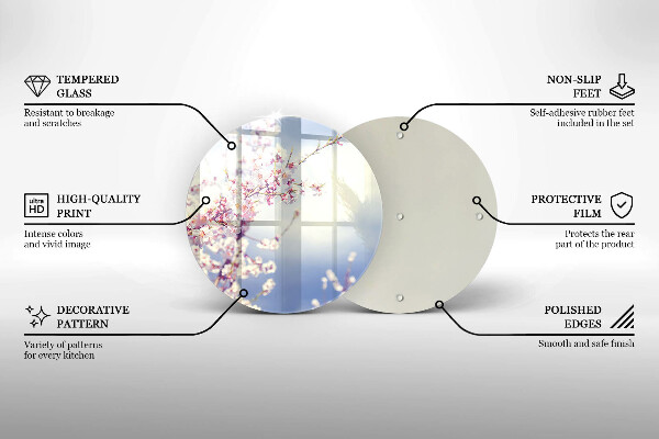 Deska kuchenna szklana Kwitnące drzewo