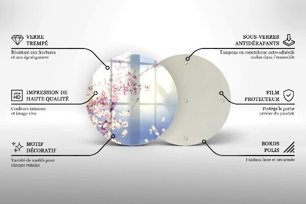 Deska kuchenna szklana Kwitnące drzewo