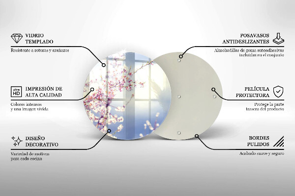 Deska kuchenna szklana Kwitnące drzewo