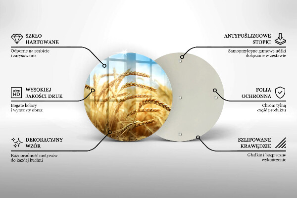 Deska kuchenna szklana Kłosy zbóż na polu
