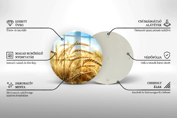 Deska kuchenna szklana Kłosy zbóż na polu