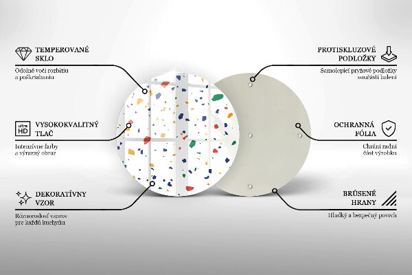 Szklana deska kuchenna Kolorowy gres